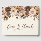 Floral Terracotta Wedding Gästebuch (Rückseite)