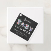 Floral Text Chalkboard Kinderdusche Vielen Dank Geschenkanhänger (Beispiel)