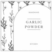 Floral Text Minimal Kitchen Pantry Jar Labels (Vorderseite)