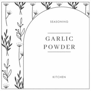 Floral Text Minimal Kitchen Pantry Jar Labels