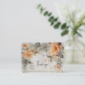 Floral Thank You Begleitkarte (Stehend Vorderseite)