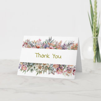 Floral Thank You Card Dankeskarte