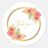 Floral Thank You Stickers (Vorderseite)