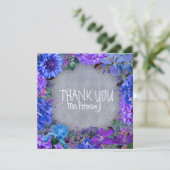 Floral Thank You Teacher Appreciation Card Dankeskarte (Stehend Vorderseite)