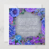 Floral Thank You Teacher Appreciation Card Dankeskarte (Rückseite)