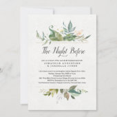 Floral The Night Before Probe Dinner Einladung (Vorderseite)