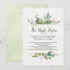 Floral The Night Before Probe Dinner Einladung