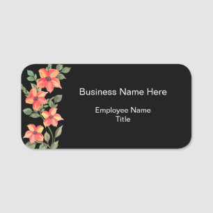 Floral Theme Employee ID Tags Namensschild