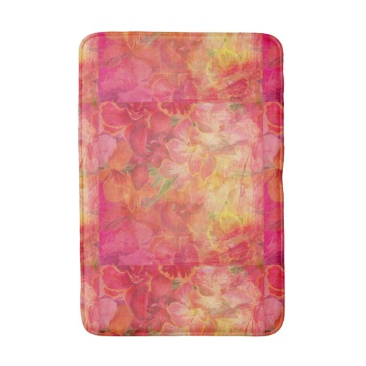Floral Themed Bath Mat Badematte (Vorderseite Vertikal)