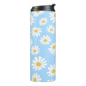 Floral thermal mug, daisy flowers thermosbecher (Nach links gedreht)
