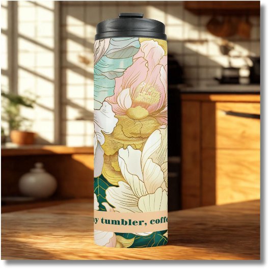 floral thermosbecher