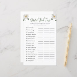 Floral "Think Fast" Brautparty Game