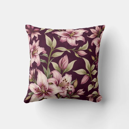 Floral Throw Pillow Kissen (Rückseite)