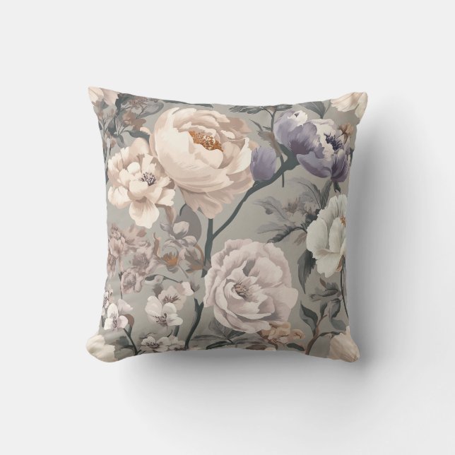 Floral Throw Pillow Kissen (Vorderseite)