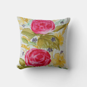 Floral Throw Pillow Kissen