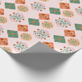 Floral Tile Wrapping Paper | Folk Garden Pattern G Geschenkpapier (Ecke)