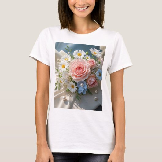 Floral Timeless Eleganz trifft flüsterte Romantik T-Shirt (Vorderseite)
