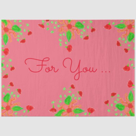 Floral Tissue Packaging Seidenpapier (Vorderseite)