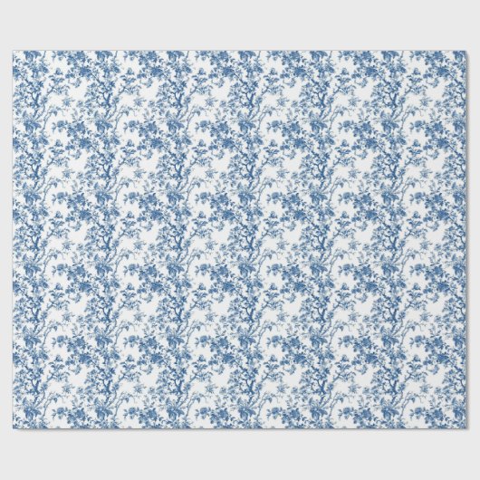 Floral Toile Geschenkpapier (Flach)