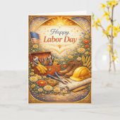 Floral Tools Happy Labor Day Karte (Gelbe Blume)