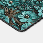 Floral Toolted Leather Desk Mat Schreibtischunterlage (Ecke)