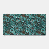 Floral Toolted Leather Desk Mat Schreibtischunterlage (Vorderseite)