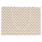 Floral tote bag design with beige background  große geschenktüte (Rückseite)