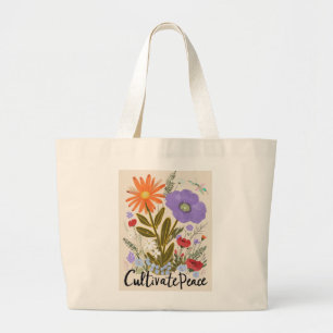 Floral Tote Bag Jumbo Stoffbeutel