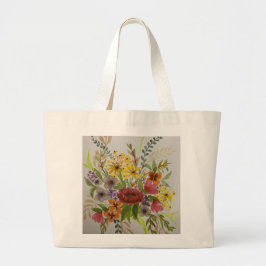 Floral Tote Bag Jumbo Stoffbeutel