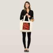 Floral Tote Bag Jumbo Stoffbeutel (Vorderseite (Model))