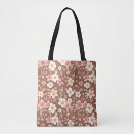 Floral Tote Bag - Over The Shoulder Tasche
