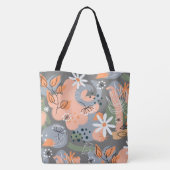 Floral Tote Bag Tasche (Rückseite)