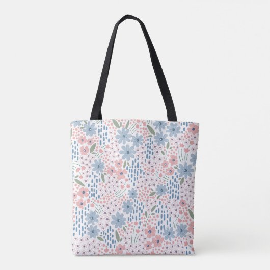 Floral Tote Bag Tasche (Rückseite)