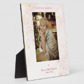 Floral Traditionelles & elegantes rosa Foto Beerdi Fotoplatte (Seite)