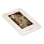 Floral Traditionelles & elegantes rosa Foto Beerdi Magnet (Rechte Seite)