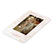 Floral Traditionelles & elegantes rosa Foto Beerdi Magnet (Linke Seite)