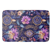 Floral Träumer boho dunkle Feder lila