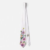 Floral Trauzeugen Wedding Neck Tie Krawatte (Vorderseite)