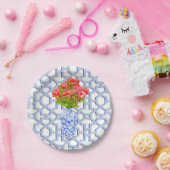 Floral Trellis Aquarellplatte Pappteller (Party)