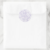 Floral Trellis - Dusty Lavender Runder Aufkleber (Tasche)