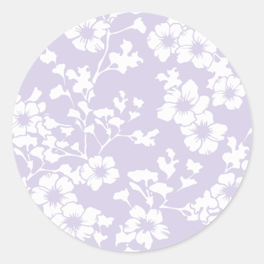 Floral Trellis - Dusty Lavender Runder Aufkleber (Vorderseite)