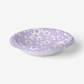 Floral Trellis White - Purple Pappteller (Gewinkelt)