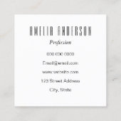 Floral trendrosa Rosa Blume Visitenkarte (Rückseite)