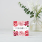 Floral trendrosa Rosa Blume Visitenkarte (Stehend Vorderseite)