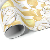 Floral Trendy Elegante Modernes Wrapping Paper Geschenkpapier (Rolleneckpunkt)