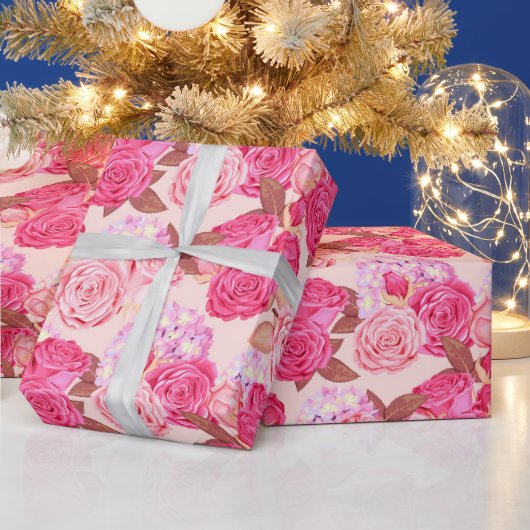 Floral Trendy Elegante Modernes Wrapping Paper Geschenkpapier (Feiertage)