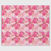 Floral Trendy Elegante Modernes Wrapping Paper Geschenkpapier (Flach)