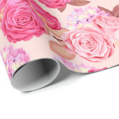 Floral Trendy Elegante Modernes Wrapping Paper Geschenkpapier (Rolleneckpunkt)