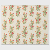 Floral Trendy Elegante Modernes Wrapping Paper Geschenkpapier (Flach)