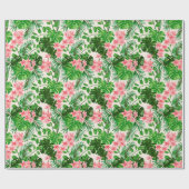 Floral Trendy Elegante Modernes Wrapping Paper Geschenkpapier (Flach)